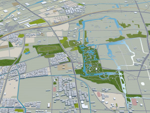 Yangzhou Jiangsu city China 40km 3D Model
