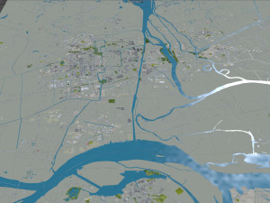 Yangzhou Jiangsu city China 40km 3D Model