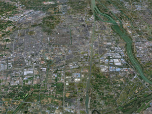 Yangzhou Jiangsu city China 40km 3D Model