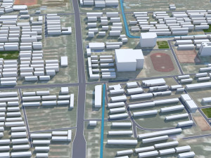 Yangzhou Jiangsu city China 40km 3D Model