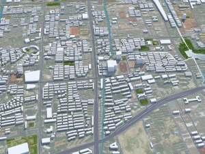 Yangzhou Jiangsu city China 40km 3D Model