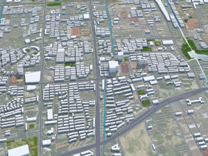 Yangzhou Jiangsu city China 40km 3D Model