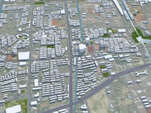 Yangzhou Jiangsu city China 40km 3D Model