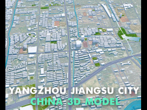 Yangzhou Jiangsu city China 40km 3D Model