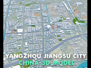 Yangzhou Jiangsu city China 40km 3D Model