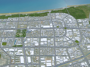 Yantai Shandong city China 150km Modelo 3D