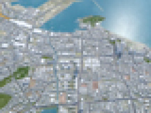 Yantai Shandong city China 150km Modelo 3D