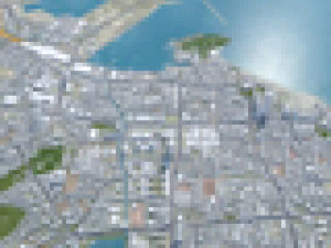 Yantai Shandong city China 150km 3D Model