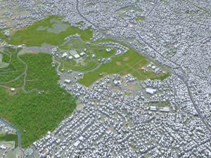 Yaounde city Cameroon 40km 3D Model