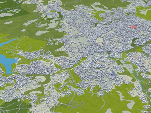 Yaounde city Cameroon 40km 3D Model