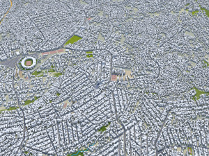 Yaounde city Cameroon 40km 3D Model