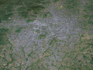 Yaounde city Cameroon 40km 3D Model