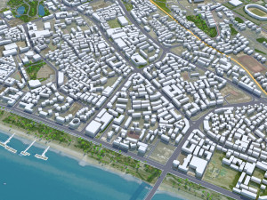 Yichang Hubei city China 40km 3D Model