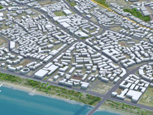 Yichang Hubei city China 40km 3D Model