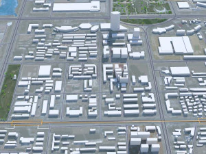 Yinchuan city Ningxia China 60km 3D Model