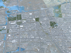 Yinchuan city Ningxia China 60km 3Dモデル