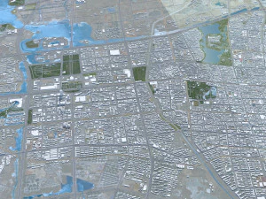 Yinchuan city Ningxia China 60km 3D Model