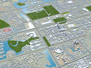 Yinchuan city Ningxia China 60km 3Dモデル