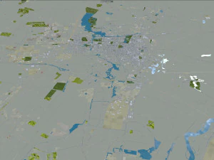 Yinchuan city Ningxia China 60km 3D Model