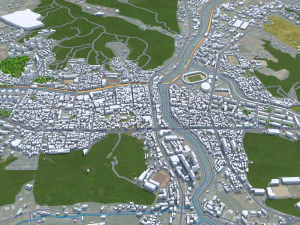 Yongin si city South Korea 20km 3D Model