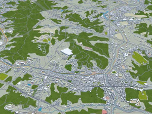 Yongin si city South Korea 20km 3D Model