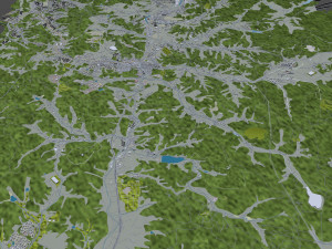 Yongin si city South Korea 20km 3D 模型
