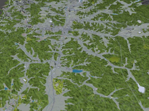 Yongin si city South Korea 20km 3D Model