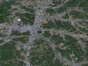 Yongin si city South Korea 20km 3D 模型