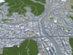 Yongin si city South Korea 20km 3D 模型