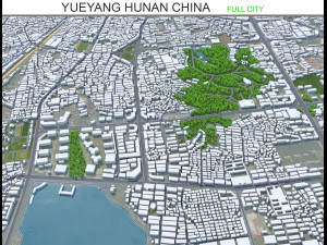 Yueyang city Hunan China 20km Model 3D