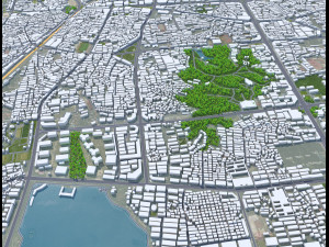 Yueyang city Hunan China 20km 3D Model
