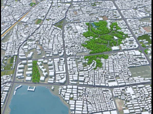 Yueyang city Hunan China 20km 3D Model