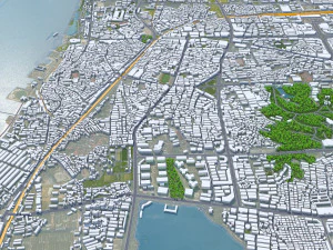 Yueyang city Hunan China 20km 3D Model