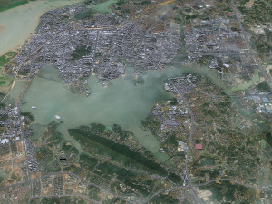 Yueyang city Hunan China 20km 3D Model