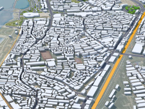 Yueyang city Hunan China 20km 3D Model