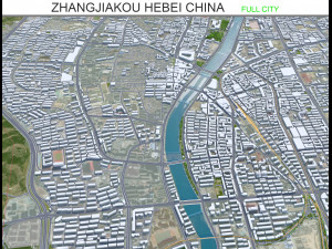 Zhangjiakou city Hebei China 50km 3D Model
