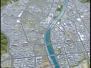 Zhangjiakou city Hebei China 50km 3D 模型