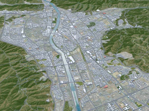 Zhangjiakou city Hebei China 50km 3D Model