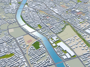 Zhangjiakou city Hebei China 50km 3D 模型