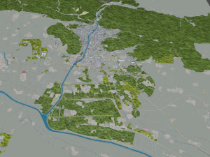 Zhangjiakou city Hebei China 50km 3D 模型