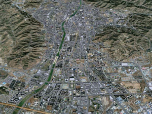Zhangjiakou city Hebei China 50km 3D Model