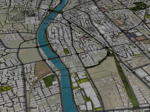 Zhangjiakou city Hebei China 50km 3D 模型