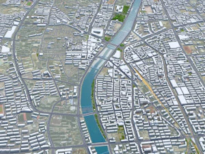 Zhangjiakou city Hebei China 50km 3D Model