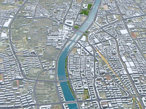 Zhangjiakou city Hebei China 50km 3D Model