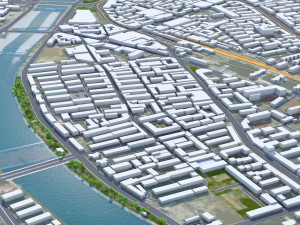 Zhangjiakou city Hebei China 50km 3D 模型
