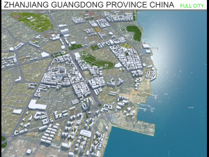 Zhanjiang Guangdong Province China 60km Modelo 3D
