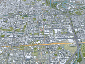 Zhengzhou city Henan China 150km 3D 模型