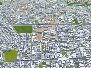 Zhengzhou city Henan China 150km 3D 模型