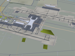 Zhengzhou city Henan China 150km 3D 模型