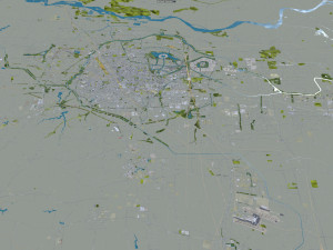 Zhengzhou city Henan China 150km 3D 模型